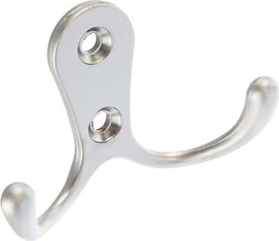 Крючок для одежды Trodos ZY-110А 2-рожковый сплав ЦАМ (хром матовый)