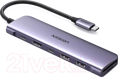 Док-станция для ноутбука Ugreen CM195 / 15214 (серый космос)