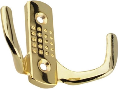 Крючок для одежды Trodos ZY-201В 2-рожковый сплав ЦАМ (золото)