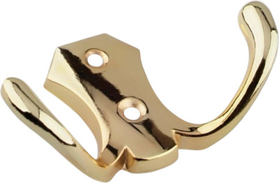 Крючок для одежды Trodos ZY-204В 2-рожковый сплав ЦАМ (золото)