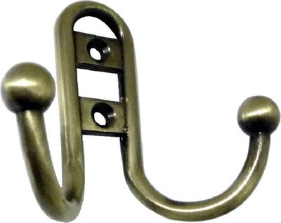 Крючок для одежды Trodos ZY-208В 2-рожковый сплав ЦАМ (бронза)