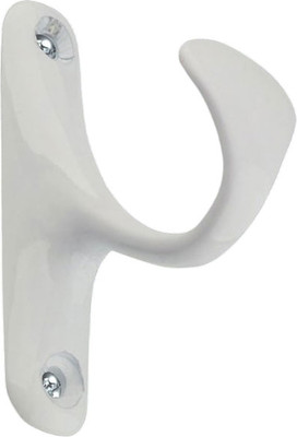 Крючок для одежды Trodos ZY-214 1-рожковый сплав ЦАМ (белый)