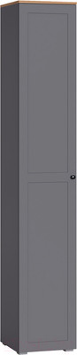 Шкаф-пенал Mobi Остин 13.227 (серый графит 0162 РЕ/дуб золотой Craft/графит ZB 856-2 ПВХ)