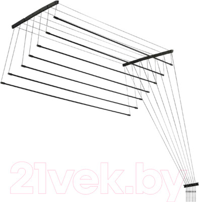 Сушилка для белья Comfort Alumin Group Потолочная 7 прутьев Black Style 120см (алюминий)