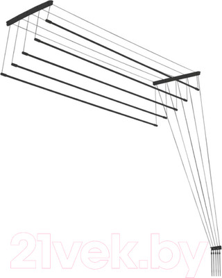 Сушилка для белья Comfort Alumin Group Потолочная 5 прутьев Black Diamond 130см (алюминий)