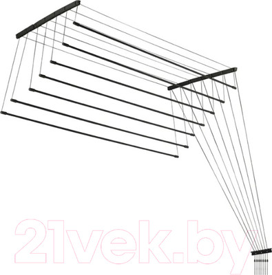 Сушилка для белья Comfort Alumin Group Потолочная 7 прутьев Black Diamond 110см (алюминий)