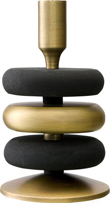 Подсвечник Bergenson Bjorn Stone / BB0000194 (черный/античная латунь)