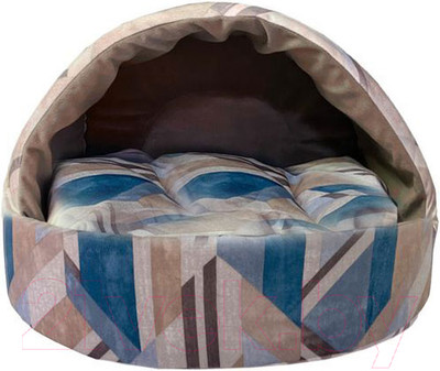 Домик для животных Homepet №1 82806 (38x35x27см, бежевый/голубой)