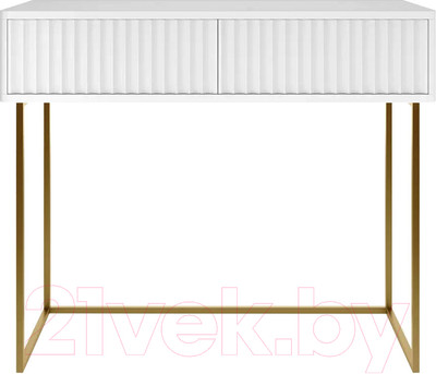 Консольный столик Shtabe Royal 5011 эко (белый/белый/золото)