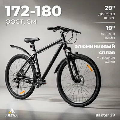 Велосипед Arena Baxter 29 2024 (19, черный матовый)