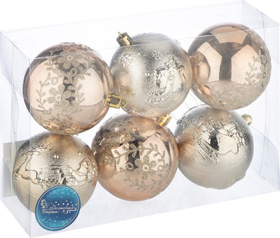 Набор шаров новогодних Волшебная страна SYQB2-0123003 / 106338 (6шт)