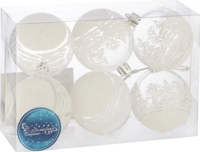 Набор шаров новогодних Волшебная страна SYQB3-0123078 / 106345 (6шт)