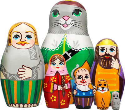 Матрешка сувенирная Брестская Фабрика Сувениров Кот в сапогах / 7341