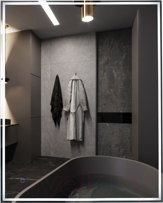 Зеркало Алмаз-Люкс Darwin 80100s-6 (80x100см, с подсветкой и сенсорной кнопкой)