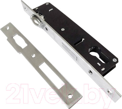 Замок врезной Trodos 155-25 Цилиндровый с защелкой без ручки (хром)