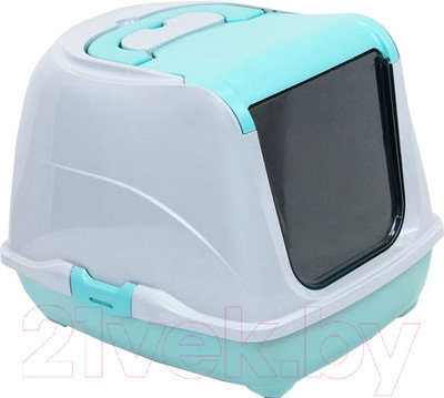 Туалет-домик Homecat 82924 (бирюзовый/серый)