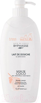 Гель для душа Byphasse Caresse Кокос (1л)