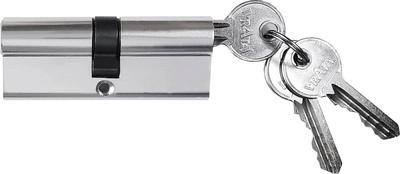 Цилиндровый механизм замка Vrata ЦМ 70 35/35 (алюминий 3 ключа, хром)