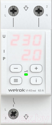 Реле напряжения Welrok VI-63 (красный)