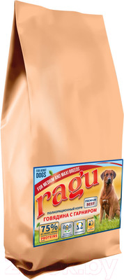 Сухой корм для собак Ragu Для взрослых собак средних и крупных пород говядина с гарниром (14кг)