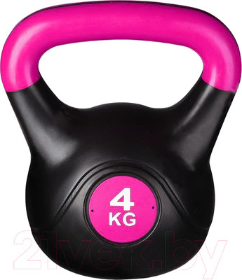 Гиря Indigo Sport IN125 (4кг, черный/розовый)