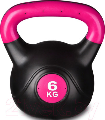 Гиря Indigo Sport IN125 (6кг, черный/розовый)
