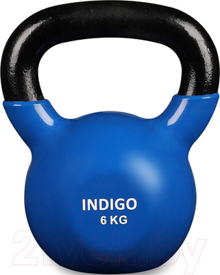 Гиря Indigo Sport IN132 (6кг, черный/синий)