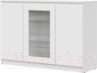 Тумба НК Мебель Stern Т-14 с витриной / 72678286 (белый)