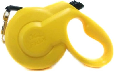 Поводок-рулетка Fida Styleash лента 5м для собак мелких пород / 66277 (желтый)