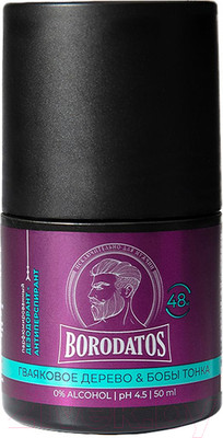 Антиперспирант шариковый Borodatos Гваяковое дерево Бобы тонка Парфюмированный (50мл)
