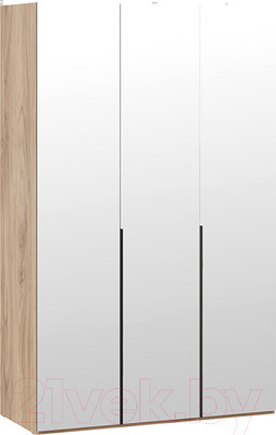 Шкаф ТриЯ Порто СМ-393.07.111 с 3 зеркальными дверями (яблоня беллуно/графит)