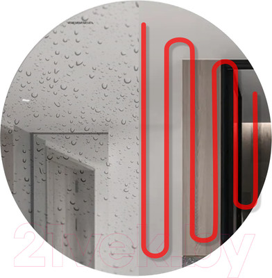 Зеркало Emze Led Motion 90 / LED.90.90.MOTION.AF.4K (c подсветкой, с антизапотеванием и бесконтактное включение)