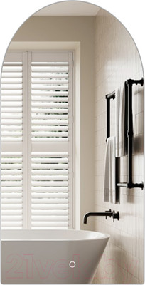 Зеркало Emze Led 50x100 / LED.ARC.50.100.AF.4K (c подсветкой и антизапотеванием)