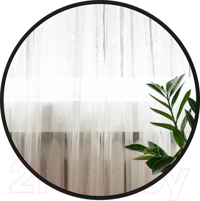 Зеркало Emze 60 / UV.60.60.CHE (черный с УФ-окантовкой)