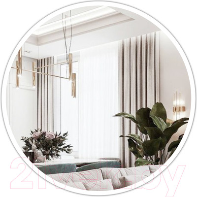 Зеркало Emze 80 / UV.80.80.BEL (белый с УФ-окантовкой)