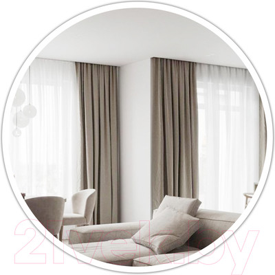 Зеркало Emze 70 / UV.70.70.BEL (белый с УФ-окантовкой)