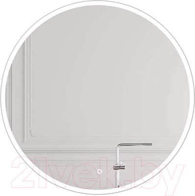 Зеркало Emze 60 / LED.UV.60.60.BEL (белый с УФ-окантовкой и подсветкой)