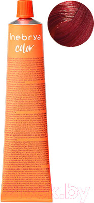 Крем-краска для волос Inebrya На семенах льна и алоэ вера 6/66F (100мл, темно-русый огненно-красный)