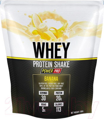 Протеин POWER PRO Whey Shake PP982126 (900г, банан)