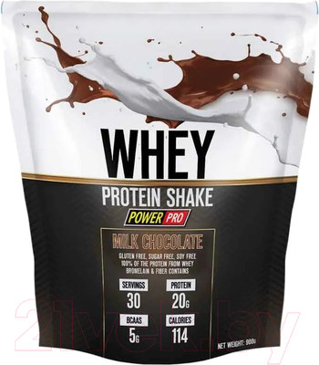 Протеин POWER PRO Whey Shake PP982123 (900г, молочный шоколад)