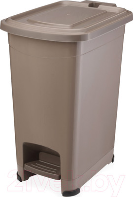 Контейнер для мусора Эльфпласт Slim EP557 (10л, серый/коричневый)