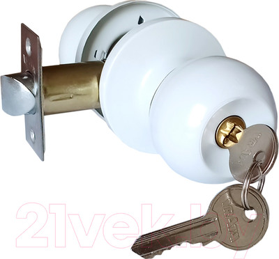 Ручка дверная Vrata ЗШ-01 (белый матовый)