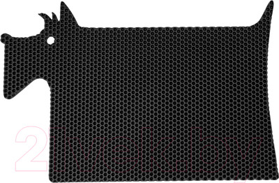 Коврик под миску Alicosta ЭВА Собака 600x400_1/6_UNI (соты/черный)