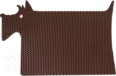 Коврик под миску Alicosta ЭВА Собака 600x400_1/10_UNI (соты/коричневый)
