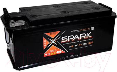 Автомобильный аккумулятор SPARK 1150A (EN) L+ болт / SPA190-3-R-B-o (190 А/ч)