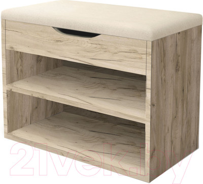 Тумба в прихожую Артём-Мебель Этна СН 122.07 (дуб крафт серый)