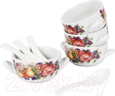 Набор чаш бульонных Pomi d'Oro P290022 (с ложками)