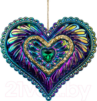 Елочная игрушка Erich Krause Decor. Сердце аквамарин / 58938