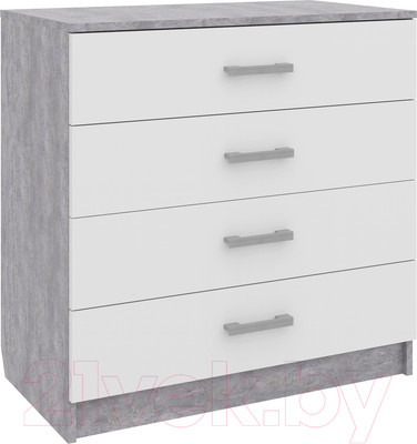 Комод Аквилон №1 800 (цемент светлый/белое сияние)