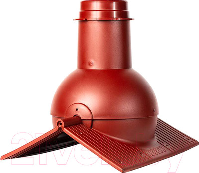 Аэратор коньковый Krovent Pipe-Cone для любого типа кровли RAL 3009 (красный)